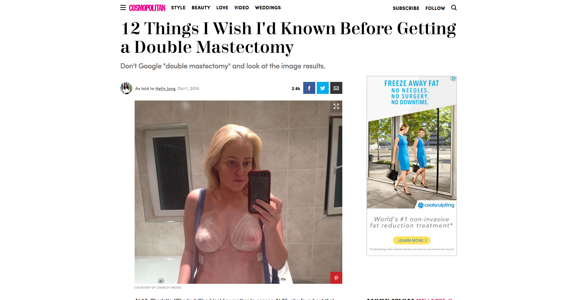 Cosmopolitan Article About Charlotte