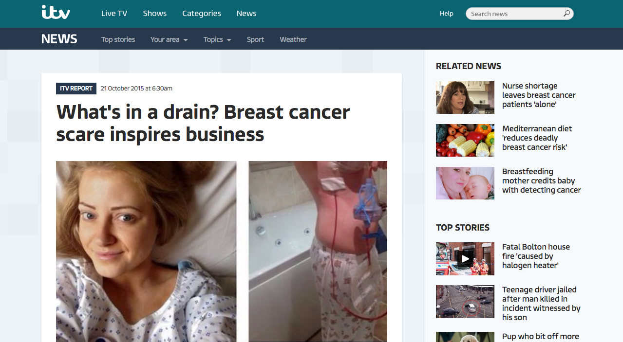Screenshot of ITV Article About Charlotte